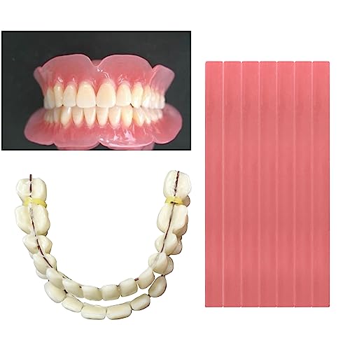 Dentures Fake Teeth DIY Kit Easy and Convenient DIY Fake Teeth Repair Missing Teeth or DIY Full Denture Kit Fake Teeth Top and Bottom Temporary Fake Teeth