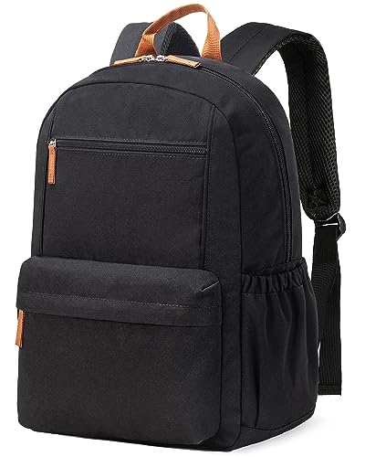 Vorspack Backpack for Men and Women - Lightweight Backpack Classical Basic Bookbag with Multi-pockets Casual Daypack for College Workplace Travel - Black