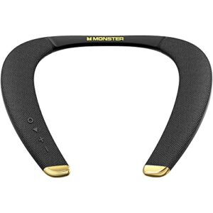 monster boomerang petite neckband bluetooth speakers, neck speaker with 15h playtime, aptx high fidelity 3d stereo sound, low latency, built-in mic, ipx5 waterproof speaker for home outdoor