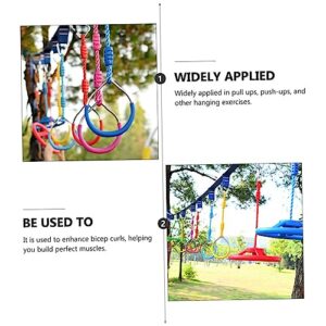 7pcs Rings Indoor Swing for Kids Outdoorswing Kids Outdoor Swing Monkey Bar Ring Kids Swing Ring Exercise Pull up Rings Pull Handles Muscle Exercise Rings Exercise Handle Grip Grip