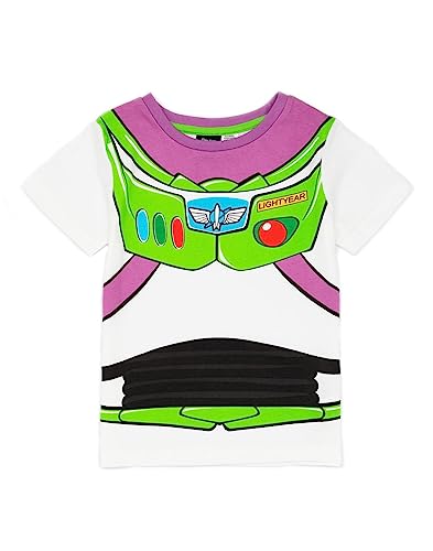 Disney Toy Story Buzz Lightyear Boys Pyjama Set | Kids Buzz Lightyear Costume PJs | Galactic Hero Design T-Shirt and Shorts Green