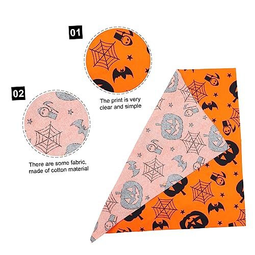 Amosfun 8pcs Pumpkin Cotton Fabric Quilt Fabric Quilting Fabric Camo Fabric Precut Fabric Scraps Sewing Craft Pre- Cut Quilt Squares Printed Craft Fabric Halloween Cloth DIY Sewing Cloth