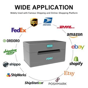Forc Thermal Label Printer for Shipping Packages, Shipping Label Printer for Small Business, 4x6 Thermal Printer for Shipping Labels from Shipstation, Ebay, UPS, Amazon