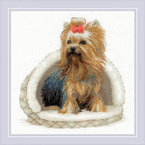 riolis counted cross stitch kit 2152 yorkshire terrier