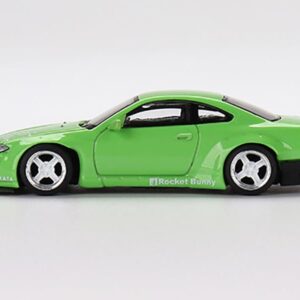 Silvia (S15) RHD (Right Hand Drive) Rocket Bunny Green Limited Edition 1/64 Diecast Model Car by True Scale Miniatures MGT00500