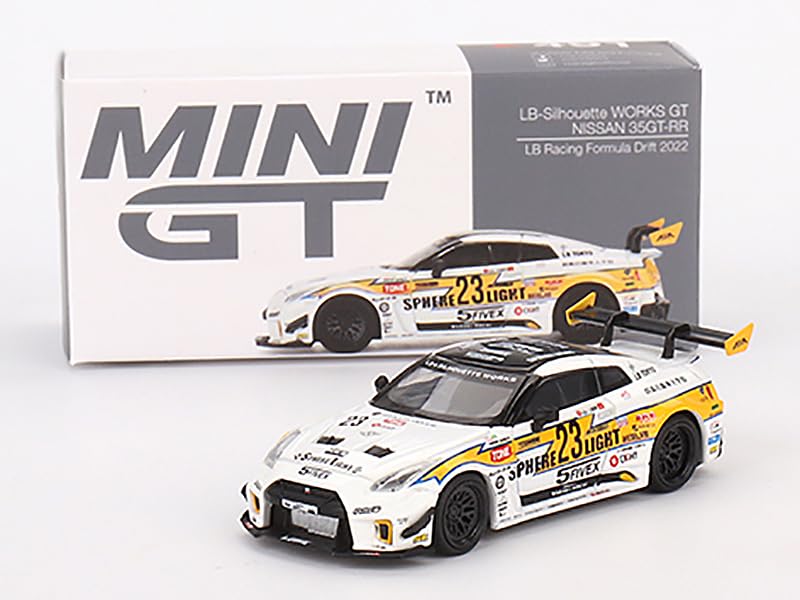 35GT-RR Ver.2 RHD (Right Hand Drive) LB-Silhouette Works GT #23 ALEC Robbins LB Racing Formula Drift (2022) Limited Edition 1/64 Diecast Model Car by True Scale Miniatures MGT00491