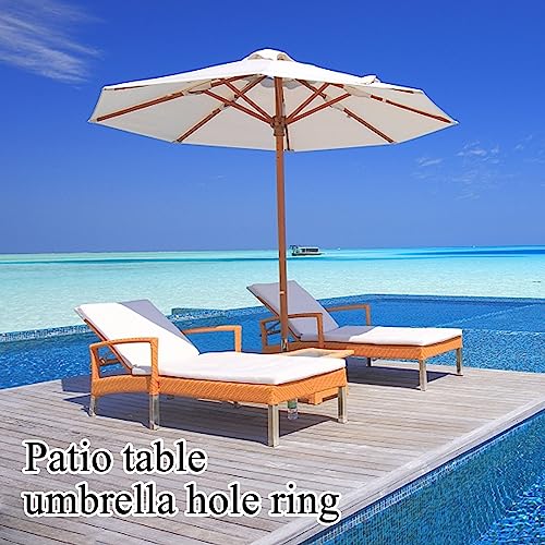 Aphrordity 3 Pcs Patio Table Umbrella Hole Ring, Silicone Umbrella Table Hole Insert, Umbrella Cone Wedge Plug for 2 to 2.5 Inch Patio Table Hole and 1.5 Inch Umbrella Pole Adapter. Black