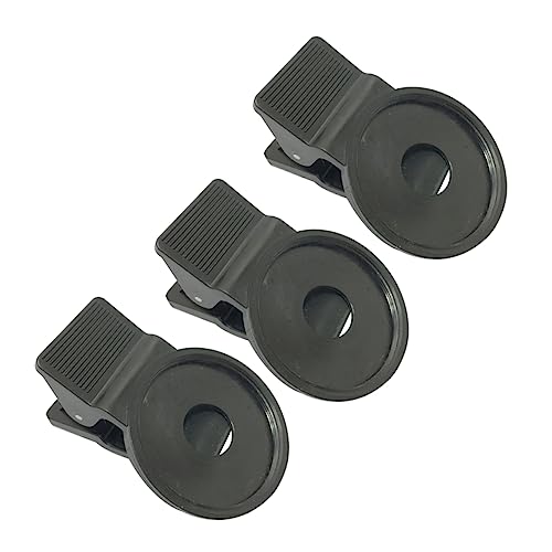 Generic 3pcs Universal Clip Lens 37mm Thread Clip Phone Camera Lens Clip Cellphone Wide Angle Lens Mobile Phone Macro Lens Wide-Angle Lens Cell Phone Telephone Black Phone Lens Clip