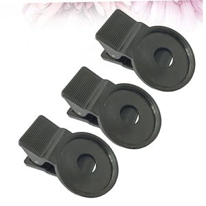 Generic 3pcs Universal Clip Lens 37mm Thread Clip Phone Camera Lens Clip Cellphone Wide Angle Lens Mobile Phone Macro Lens Wide-Angle Lens Cell Phone Telephone Black Phone Lens Clip