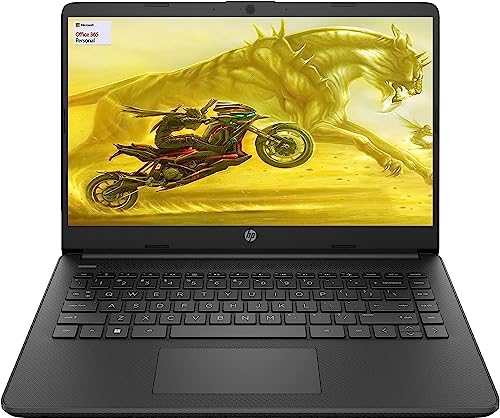 HP 14" HD Laptop, AMD Dual-Core CPU, 16GB RAM, 1000GB (1TB) SSD, 64GB eMMC,1Yr Office 365 w/Accessories(Black)