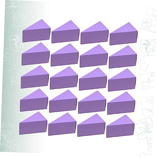 HEMOTON 50pcs Boxes Mini Cake Boxes Cake Containers Mini Cupcake Boxes Candy Boxes Triangle Shape Paper Small Baking Boxes Violet Candy Box for Party Triangle Cake Boxes Creative Candy Box