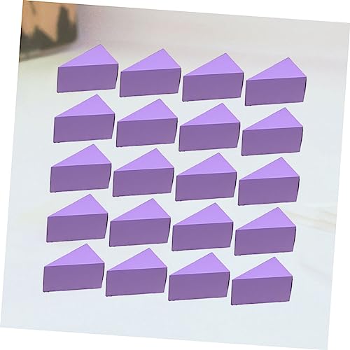 HEMOTON 50pcs Boxes Mini Cake Boxes Cake Containers Mini Cupcake Boxes Candy Boxes Triangle Shape Paper Small Baking Boxes Violet Candy Box for Party Triangle Cake Boxes Creative Candy Box