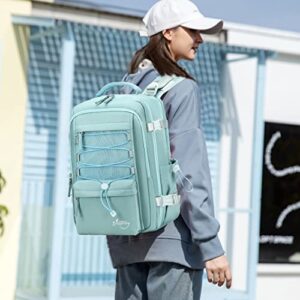 Travel Backpack for Women Men 17 Inch Laptop Backpacks with USB Port Carry on Bag Airline Approved Large College School Bookbags Waterproof Work Business Sport Rucksack Casual Daypack (Green)