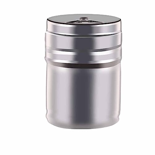 LEYLEK 3Pcs Stainless Steel Salt And Pepper Shakers Or Pepper Shaker with Adjustable Three Swivel Type Holes for Salt Powder Sugar Cinnamon Pepper Spice Dispenser with Adjustable Pour Holes/Silver