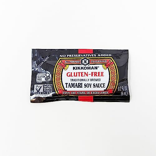 Kikkoman Preservative Free, Gluten Free, Tamari Soy Sauce 0.2oz Packets - 50 Count