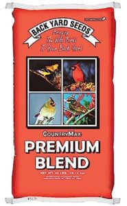 backyard seeds premium blend bird seed to attract songbirds - wild bird food mix with black oil sunflower (40 pounds)