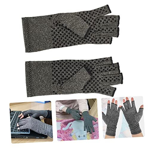 INOOMP 1 Pair Gloves Gym Gloves PC Accessories Sports Accessories Hand Gloves Hand Wrist Glove Rheumatoid Gloves Anti-Skid Joint Care Gloves Sports Accessory Portable Riding Gloves Grey