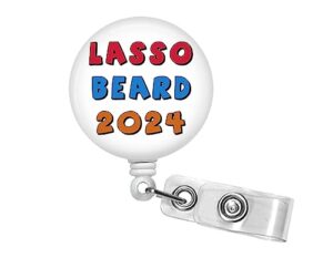 lasso beard 2024 badge reel, ted badge clip funny badge holder, retractable lanyard, nicu ld nurse surgery medical #240