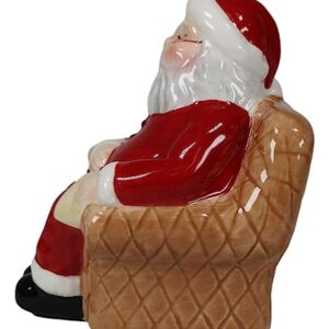 Ebros Gift North Pole Residence Mr And Mrs Santa Claus Sitting On Sofa Chair Christmas Couple Salt And Pepper Shakers Set Ceramic Figurines Party Kitchen Tabletop Collectible