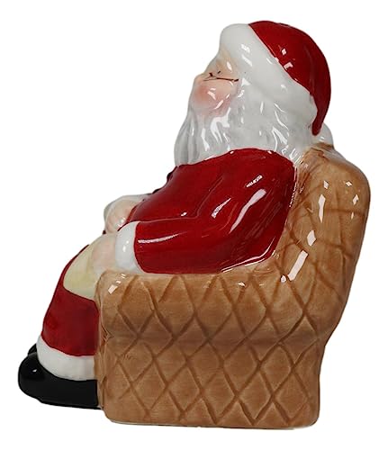 Ebros Gift North Pole Residence Mr And Mrs Santa Claus Sitting On Sofa Chair Christmas Couple Salt And Pepper Shakers Set Ceramic Figurines Party Kitchen Tabletop Collectible