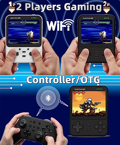 GKD Mini Plus Handheld Game Console 3.5 inch Portable Retro Video Games Consoles Pocket Rechargeable RK3566 Hand Held Classic System Black 32GB 128GB