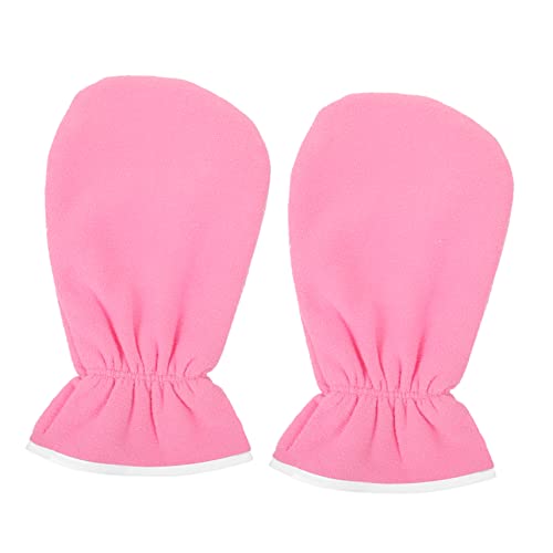 Beaupretty 1 Pair Exfoliating Hand Mask Gloves Disposable Hand Moisturizer Gloves Spa Gloves Exfoliating Body Mitt Gel Hand Gloves Exfoliate Glove Flannel Pink Mositurizing Glove Moisturizing