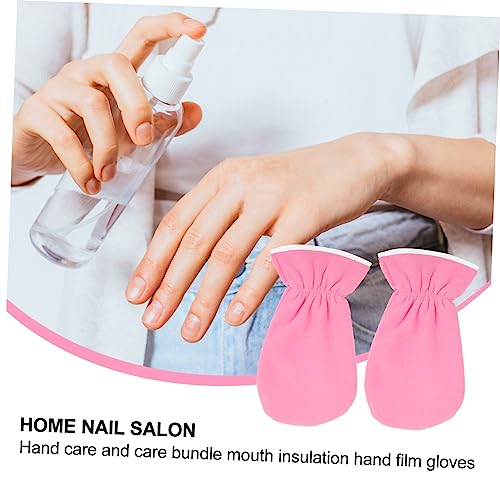 Beaupretty 1 Pair Exfoliating Hand Mask Gloves Disposable Hand Moisturizer Gloves Spa Gloves Exfoliating Body Mitt Gel Hand Gloves Exfoliate Glove Flannel Pink Mositurizing Glove Moisturizing