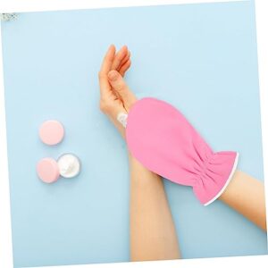 Beaupretty 1 Pair Exfoliating Hand Mask Gloves Disposable Hand Moisturizer Gloves Spa Gloves Exfoliating Body Mitt Gel Hand Gloves Exfoliate Glove Flannel Pink Mositurizing Glove Moisturizing