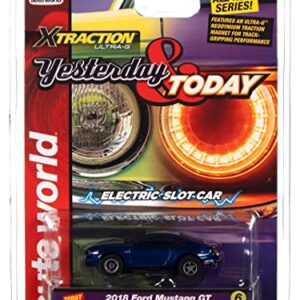 Auto World Xtraction 2018 Mustang GT (Blue) HO Scale Slot Car