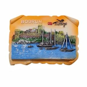 Bodrum Turkey Refrigerator Magnet Travel Gift Souvenir Fridge Magnet Home Kitchen Decoration 3D Fridge Magnetic Sticker