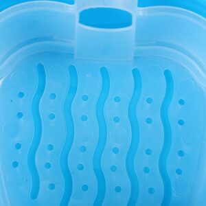 Denture Case 4pcs Denture Case Denture Bath Box Orthodontic Retainer Case False Teeth Storage Case Box with Strainer Cups for Soaking Dentures Denture Cups for Soaking Dentures