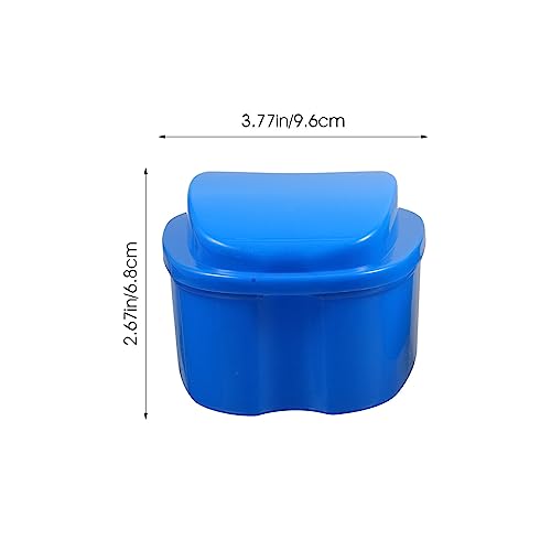 Denture Case 4pcs Denture Case Denture Bath Box Orthodontic Retainer Case False Teeth Storage Case Box with Strainer Cups for Soaking Dentures Denture Cups for Soaking Dentures