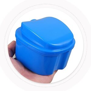 Denture Case 4pcs Denture Case Denture Bath Box Orthodontic Retainer Case False Teeth Storage Case Box with Strainer Cups for Soaking Dentures Denture Cups for Soaking Dentures