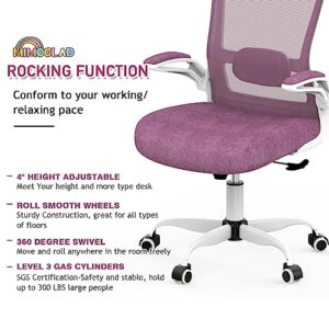 Mimoglad Home Office Chair, High Back Desk Chair, Ergonomic Mesh Computer Chair with Adjustable Lumbar Support and Thickened Seat Cushion