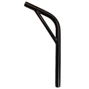bike seat post with support, steel lay back bmx bicycle seat post w/ support, multiple sizes (black) (22.2 x 350mm)