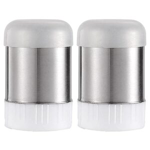 VILLCASE 2pcs Salt and Pepper Shakers Stainless Steel Seasoning Bottle Multipurpose Spices Shakers 5 Holes Shaking Bottles Seasoning Jars for Home Kitchen Restaurant