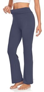 womens yoga pants, high waisted black yoga pants for women, straight leggings loose comfy modal running long active pants (navy blue, l)