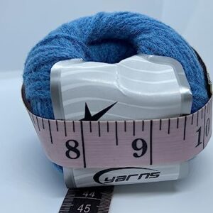 Blue Baby Alpaca, Merino Wool Blend Yarn, Worsted 50 Grams (1.76 Ounces) 100 Meters (109 Yards)