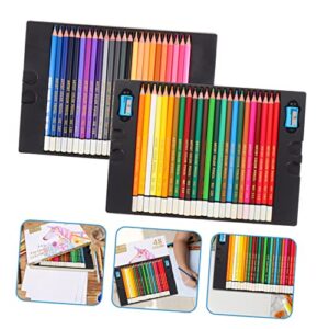 FAVOMOTO 2 sets Artists Drawing Sketch Pencils and of Colored Coloring for Professional Sketchers Supplies Graffiti Wooden Water Water-soluble Art Portable Book Color