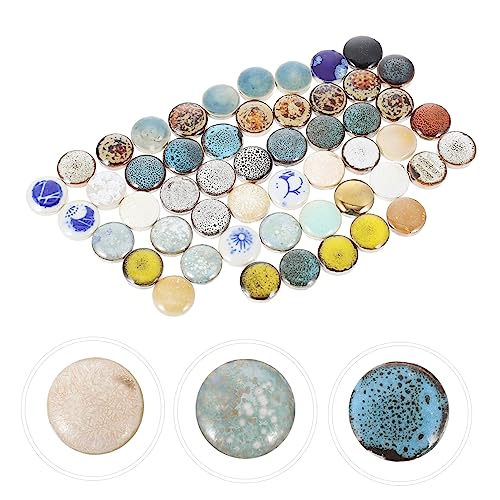 EXCEART 1 Ceramic Mosaic Flower Pots Bulk Lapidary Supplies Glass Planter Mosaic Tile Decoration Ceramic Mosaic Tiles Ceramic Mosaic Floor Tile Mosaic Tiles Pebble Stones Mosaic Stone Mini