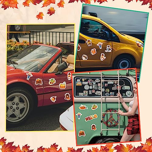 20pcs Fall Magnetic Decorations, Owls Pumpkin Fridge Magnets Autumn Theme Refrigerator Decals Happy Fall Magnets Fridge Decorations for Thanksgiving Decorations