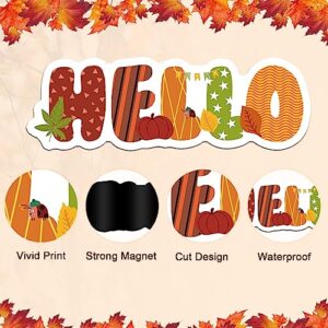 20pcs Fall Magnetic Decorations, Owls Pumpkin Fridge Magnets Autumn Theme Refrigerator Decals Happy Fall Magnets Fridge Decorations for Thanksgiving Decorations