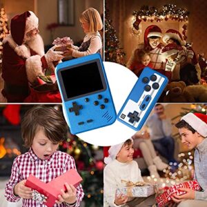 Handheld Game Console , 400 Retro Video Games , 3'' LCD Screen Retro Handheld Video Game Console, Portable Retro Handheld Game Console Supports for Connecting TV & Two Players (Blue)