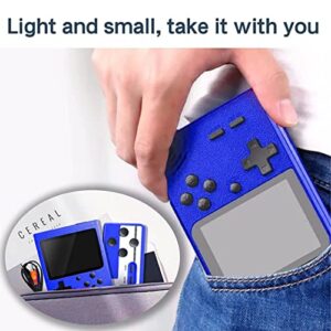 Handheld Game Console , 400 Retro Video Games , 3'' LCD Screen Retro Handheld Video Game Console, Portable Retro Handheld Game Console Supports for Connecting TV & Two Players (Blue)