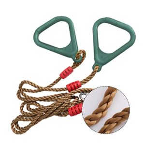 Pull Up Exercise Ring 1pair Ring Swing Tree Swings for Kids Outdoor Indoor Swing for Kids Exercise Handles Rings for Swing Set Kids Gym Rings Fitness Handles for Children Green