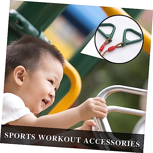 Pull Up Exercise Ring 1pair Ring Swing Tree Swings for Kids Outdoor Indoor Swing for Kids Exercise Handles Rings for Swing Set Kids Gym Rings Fitness Handles for Children Green