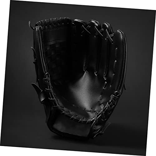 Kisangel 1pc Adult Baseballs Gloves Softball Glove Sports Infielder s Glove Left Handed Baseball Glove Kids Baseball Glove Black Softball Gloves Thicken Infield Pitcher Hand Gloves