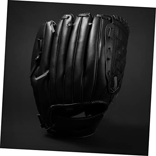 Kisangel 1pc Adult Baseballs Gloves Softball Glove Sports Infielder s Glove Left Handed Baseball Glove Kids Baseball Glove Black Softball Gloves Thicken Infield Pitcher Hand Gloves