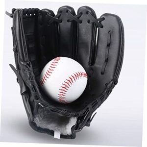 Kisangel 1pc Adult Baseballs Gloves Softball Glove Sports Infielder s Glove Left Handed Baseball Glove Kids Baseball Glove Black Softball Gloves Thicken Infield Pitcher Hand Gloves