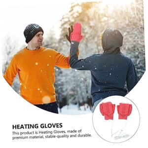 CLISPEED 1 Set Heated Gloves Ski Gloves Hand Warmers Gloves PC Laptop Warm Laptop Gloves Warming Gloves USB Heated Gloves for Typing Sports Thermal Gloves Electric Thermal Mitts Hand Covers